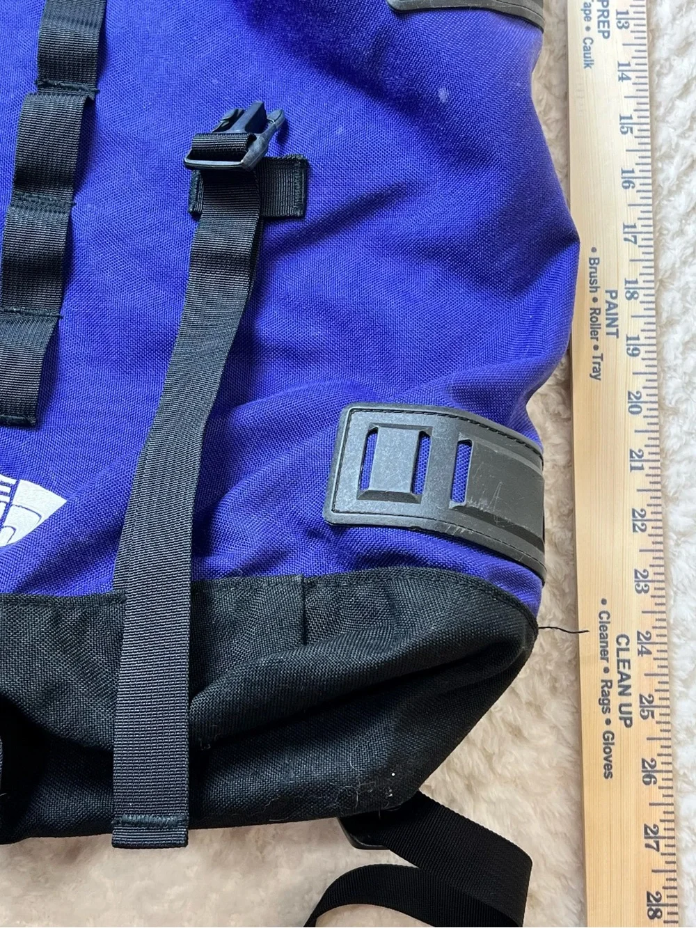 The North Face Purple & Black Backpack - Camping Hiking *Broken In* with Flaws